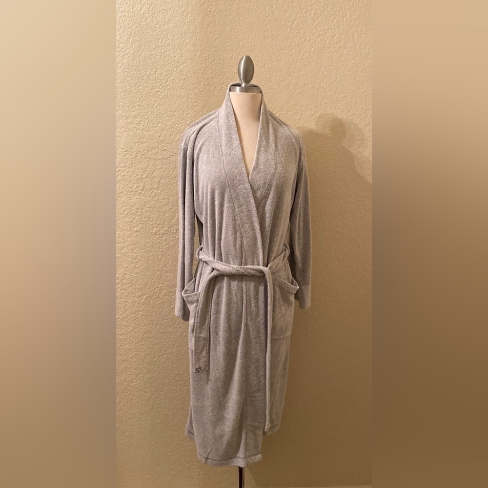 Natori Gray Belted Robe, S